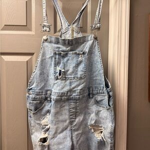 Maurices Brown Leather Patch on Denim